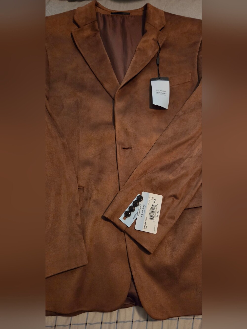 Van Heusen Tan/Brown Suede-Look Jacket